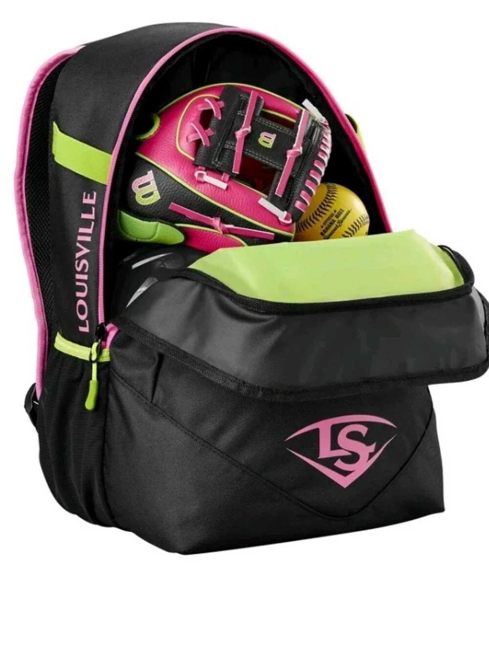 Louisville Slugger Party Animals Powerized Stick Baseball Bag - Hot Pink/Black,